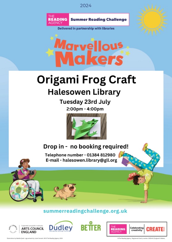 Halesowen Library - Origami Frog Craft